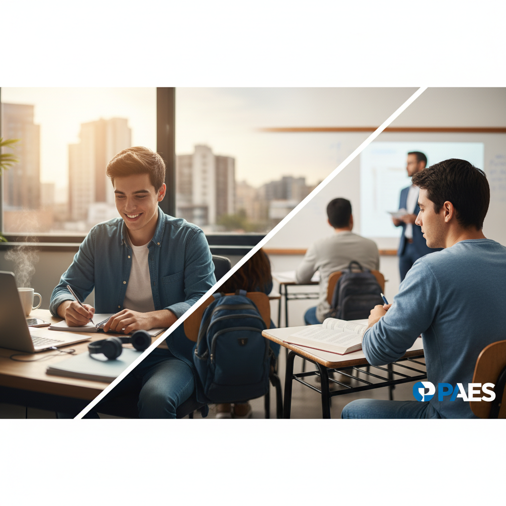 PAES 2026: ¿Preu online o presencial? cómo elegir según tu rutina